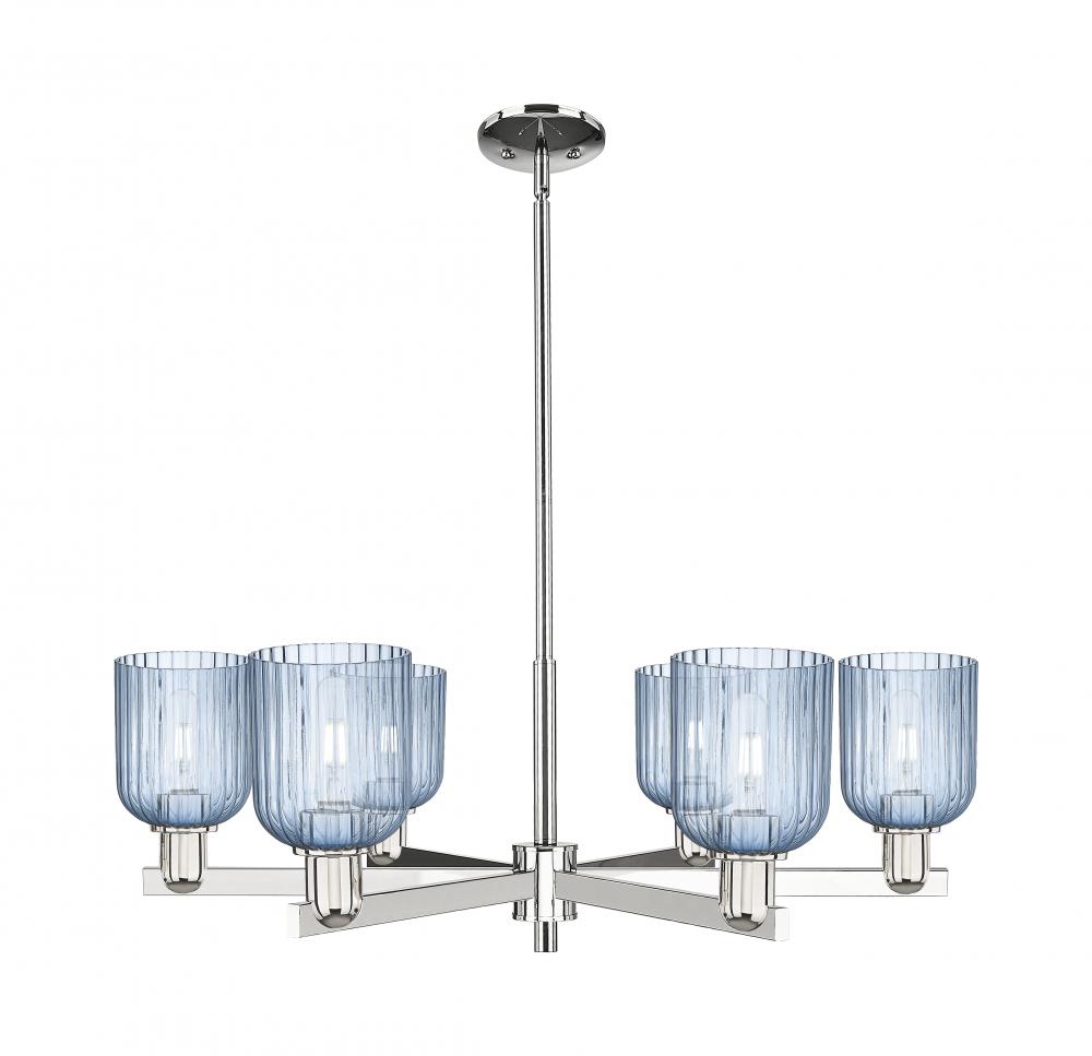 Bridal Veil - 6 Light - 24 inch - Polished Nickel - Chandelier