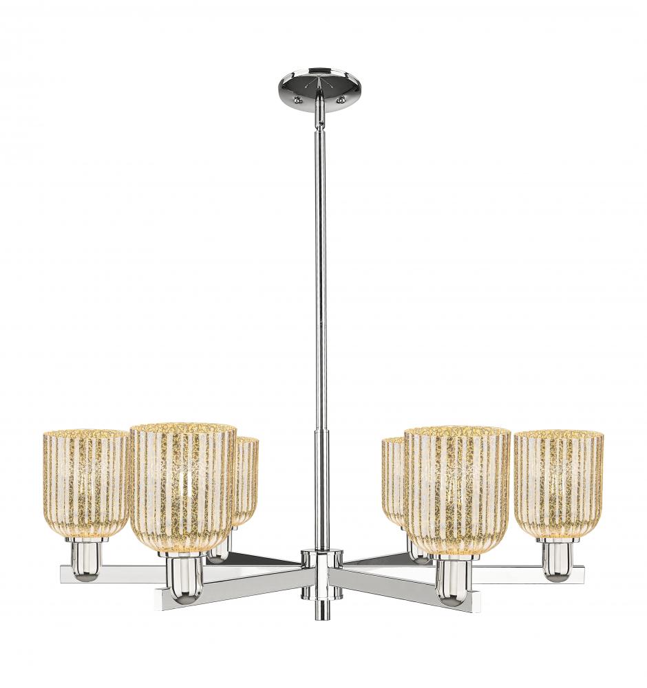 Bridal Veil - 6 Light - 24 inch - Polished Nickel - Chandelier