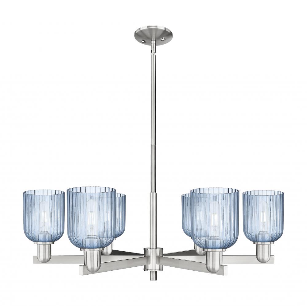 Bridal Veil - 6 Light - 24 inch - Satin Nickel - Chandelier