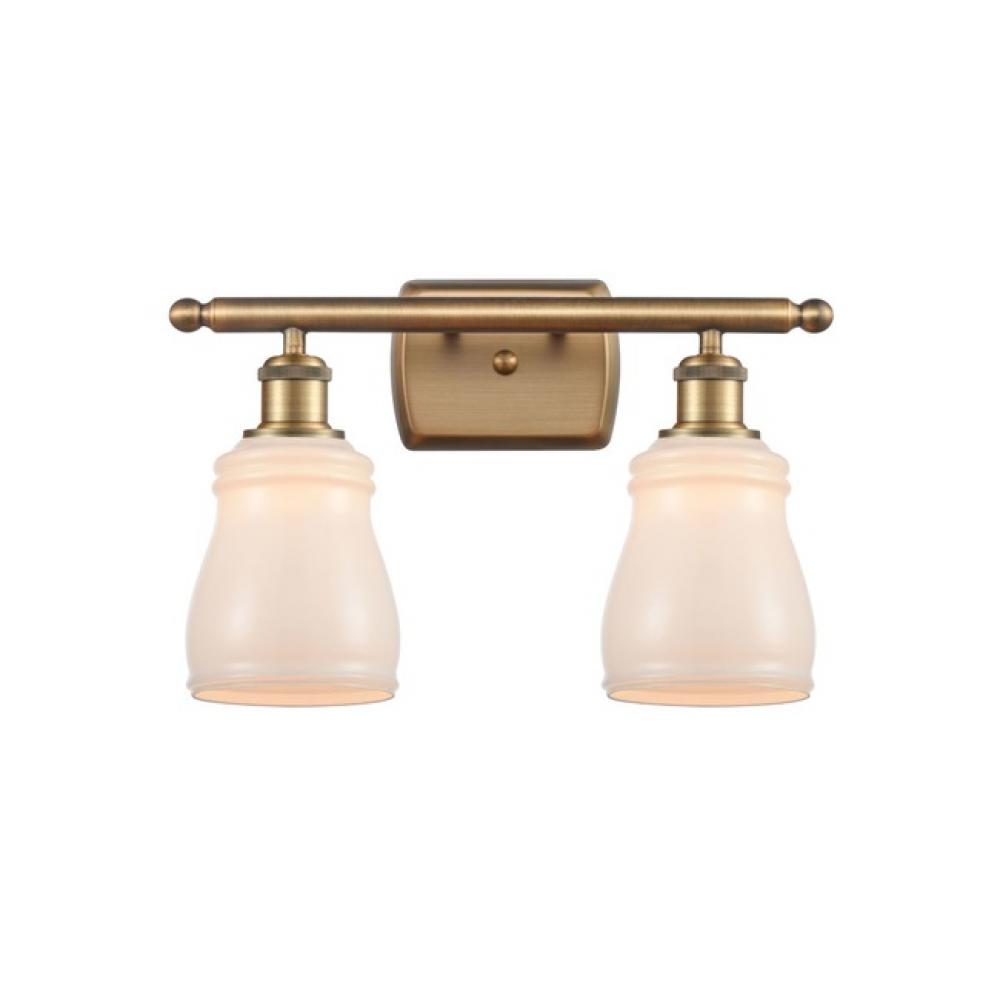 Ellery - 2 Light - 15 inch - Brushed Brass - Bath Vanity Light