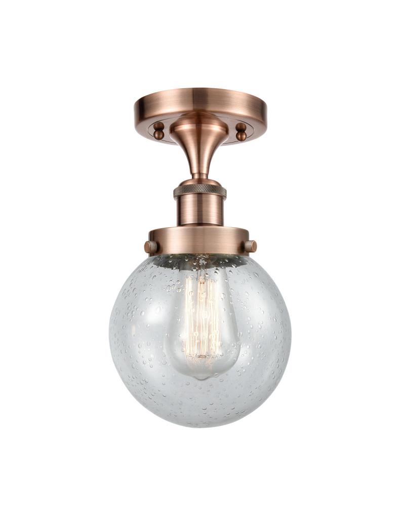 Beacon - 1 Light - 6 inch - Antique Copper - Semi-Flush Mount