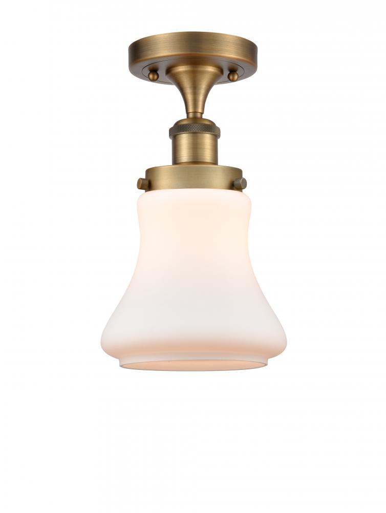Bellmont - 1 Light - 6 inch - Brushed Brass - Semi-Flush Mount