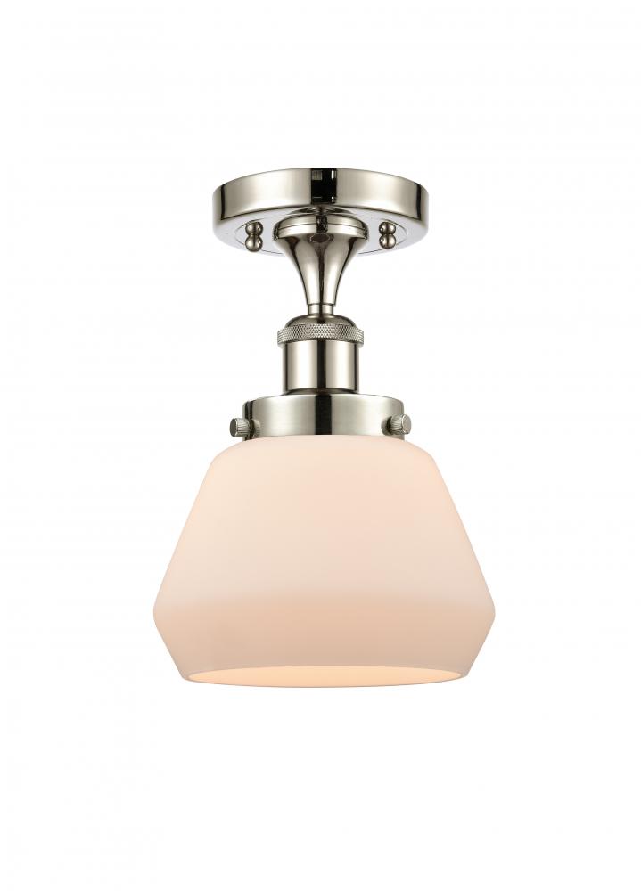 Fulton - 1 Light - 6 inch - Polished Nickel - Semi-Flush Mount