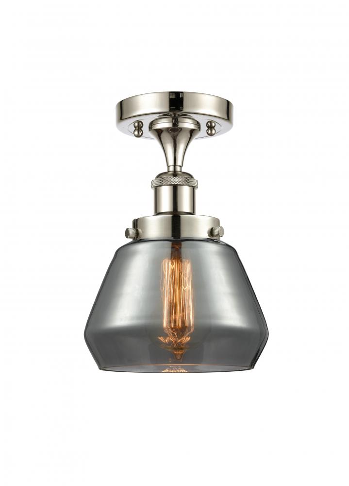 Fulton - 1 Light - 6 inch - Polished Nickel - Semi-Flush Mount