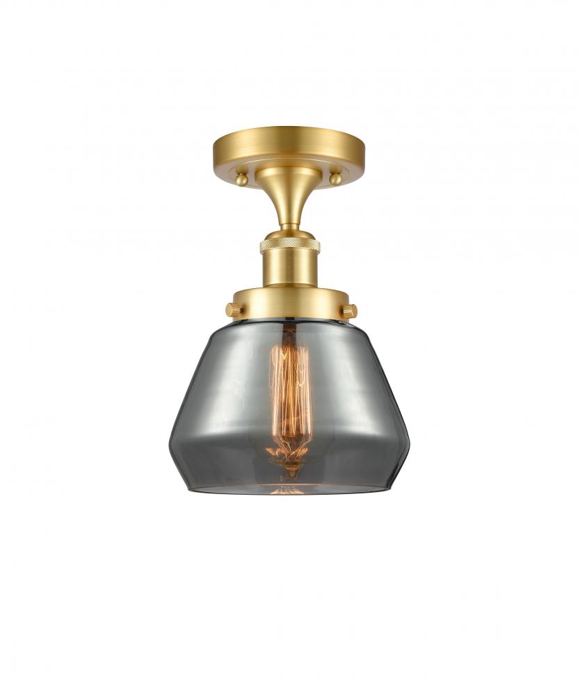 Fulton - 1 Light - 6 inch - Satin Gold - Semi-Flush Mount