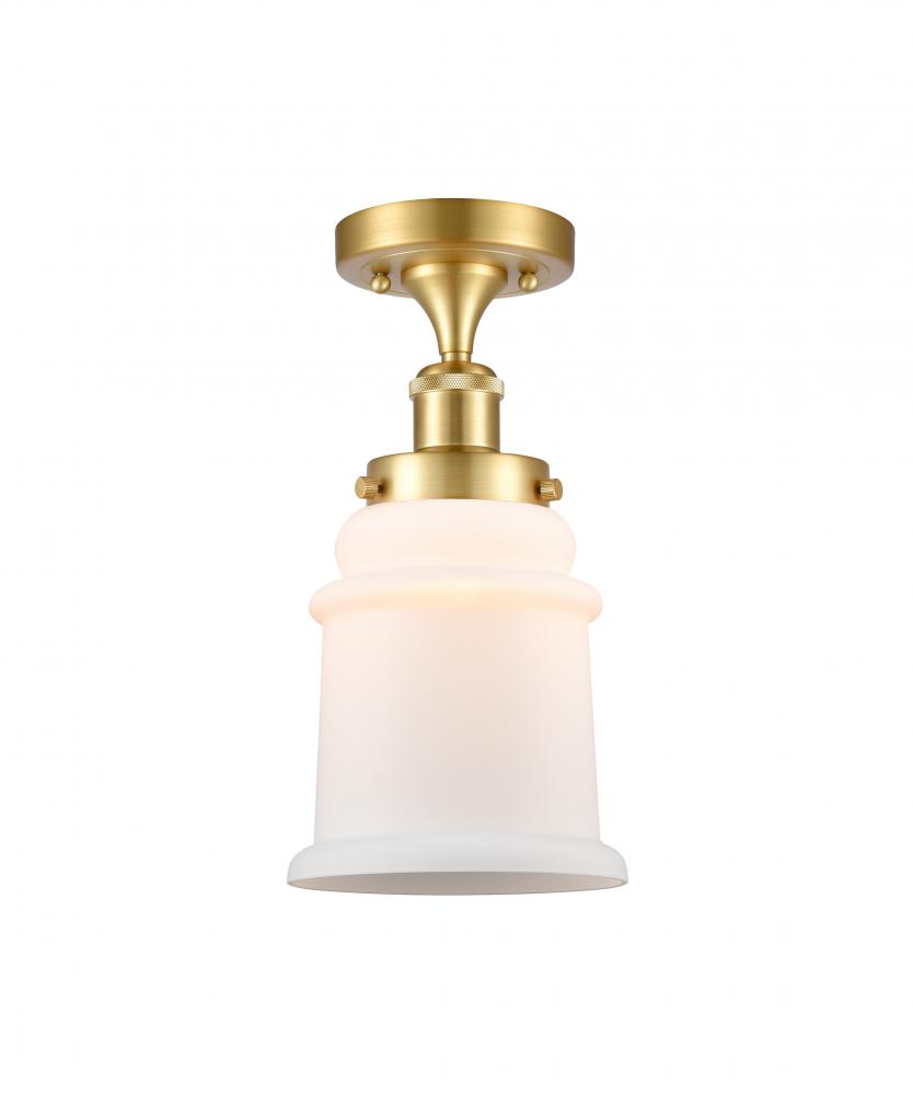 Canton - 1 Light - 6 inch - Satin Gold - Semi-Flush Mount