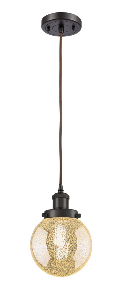 Beacon - 1 Light - 6 inch - Oil Rubbed Bronze - Cord hung - Mini Pendant