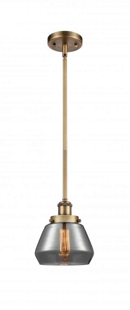 Fulton - 1 Light - 6 inch - Brushed Brass - Mini Pendant