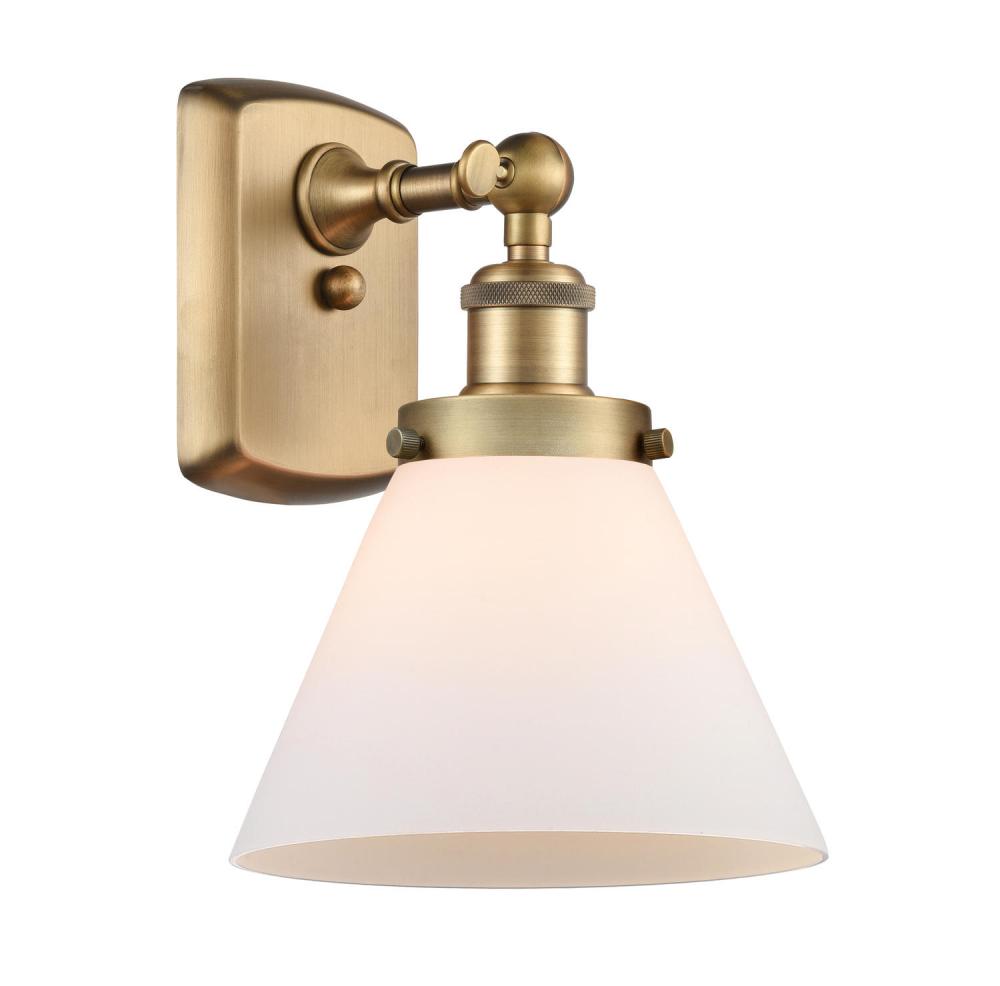 Cone - 1 Light - 8 inch - Brushed Brass - Sconce
