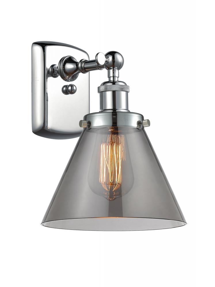 Cone - 1 Light - 8 inch - Polished Chrome - Sconce