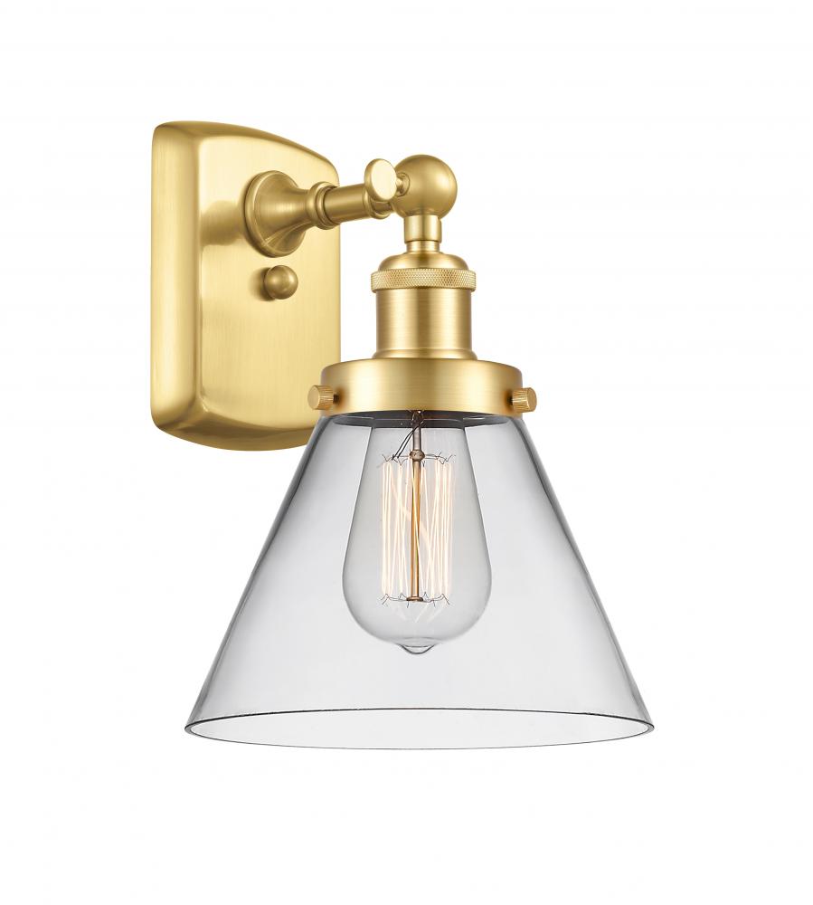Cone - 1 Light - 8 inch - Satin Gold - Sconce