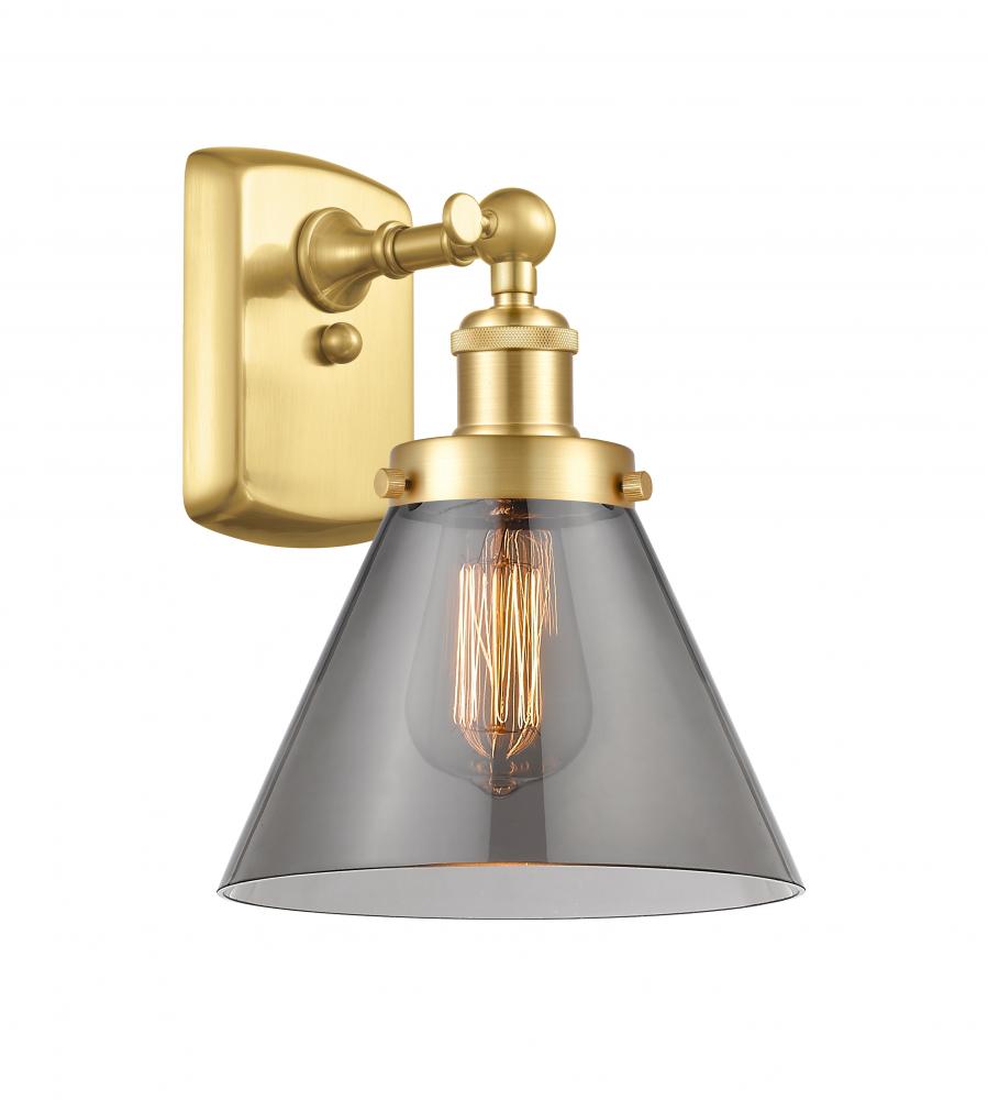 Cone - 1 Light - 8 inch - Satin Gold - Sconce
