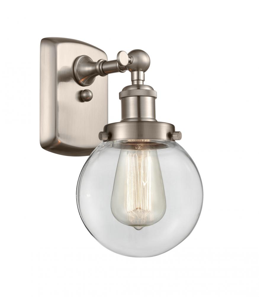 Beacon - 1 Light - 6 inch - Brushed Satin Nickel - Sconce