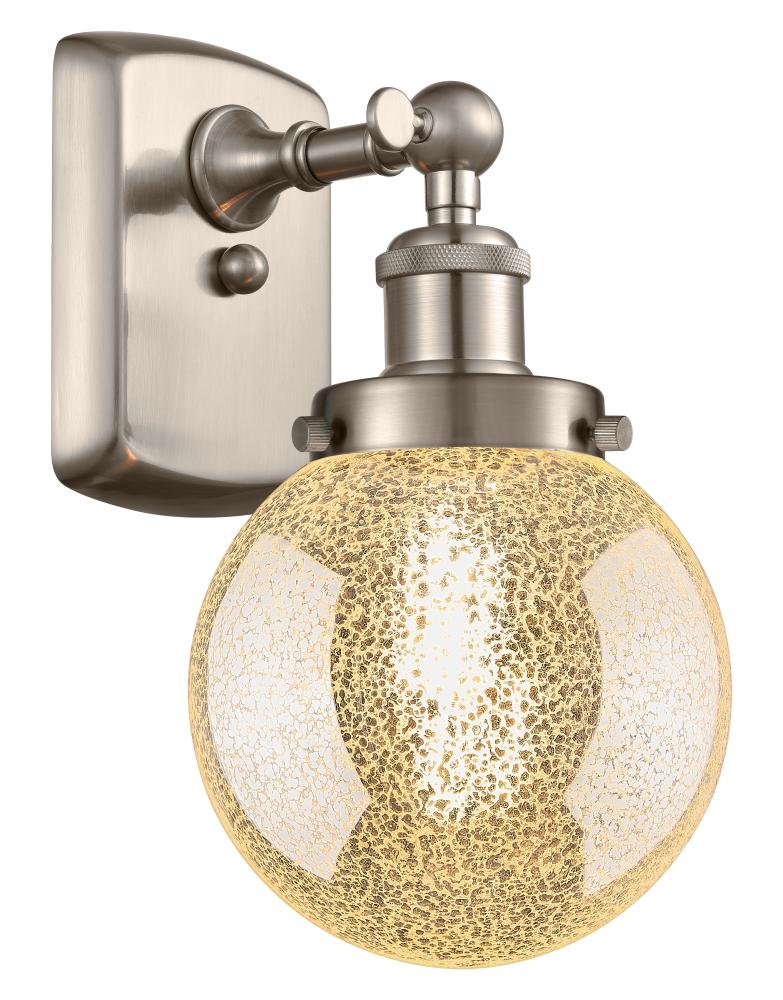 Beacon - 1 Light - 6 inch - Brushed Satin Nickel - Sconce