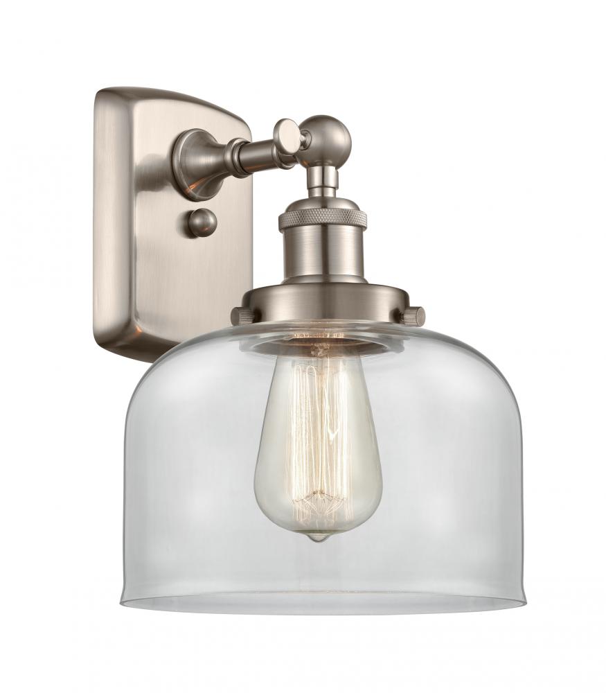 Bell - 1 Light - 8 inch - Brushed Satin Nickel - Sconce