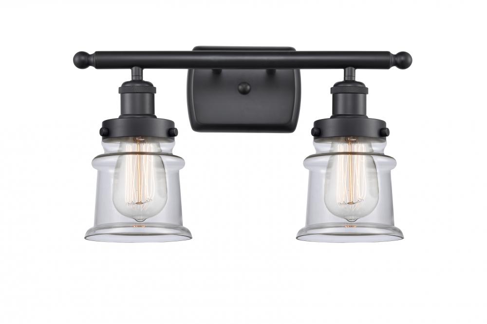 Canton - 2 Light - 16 inch - Matte Black - Bath Vanity Light