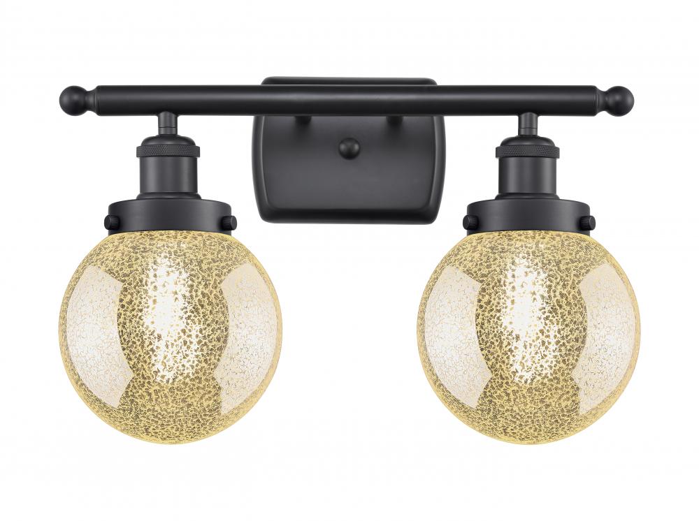 Beacon - 2 Light - 16 inch - Matte Black - Bath Vanity Light