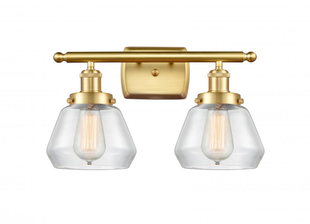 Fulton - 2 Light - 16 inch - Satin Gold - Bath Vanity Light