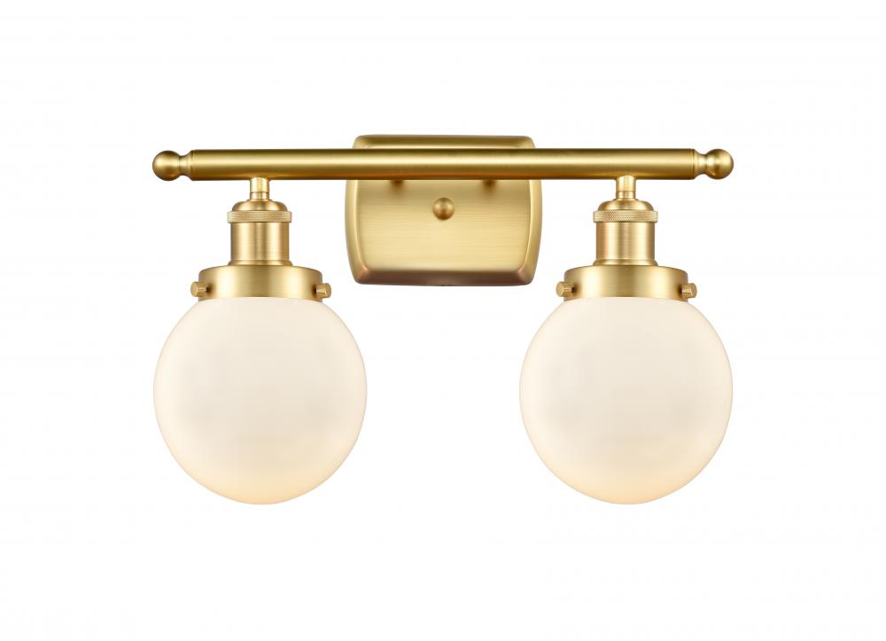 Beacon - 2 Light - 16 inch - Satin Gold - Bath Vanity Light