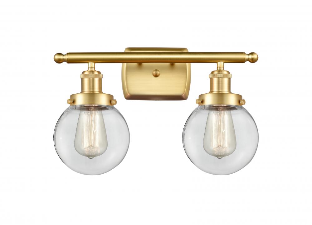 Beacon - 2 Light - 16 inch - Satin Gold - Bath Vanity Light