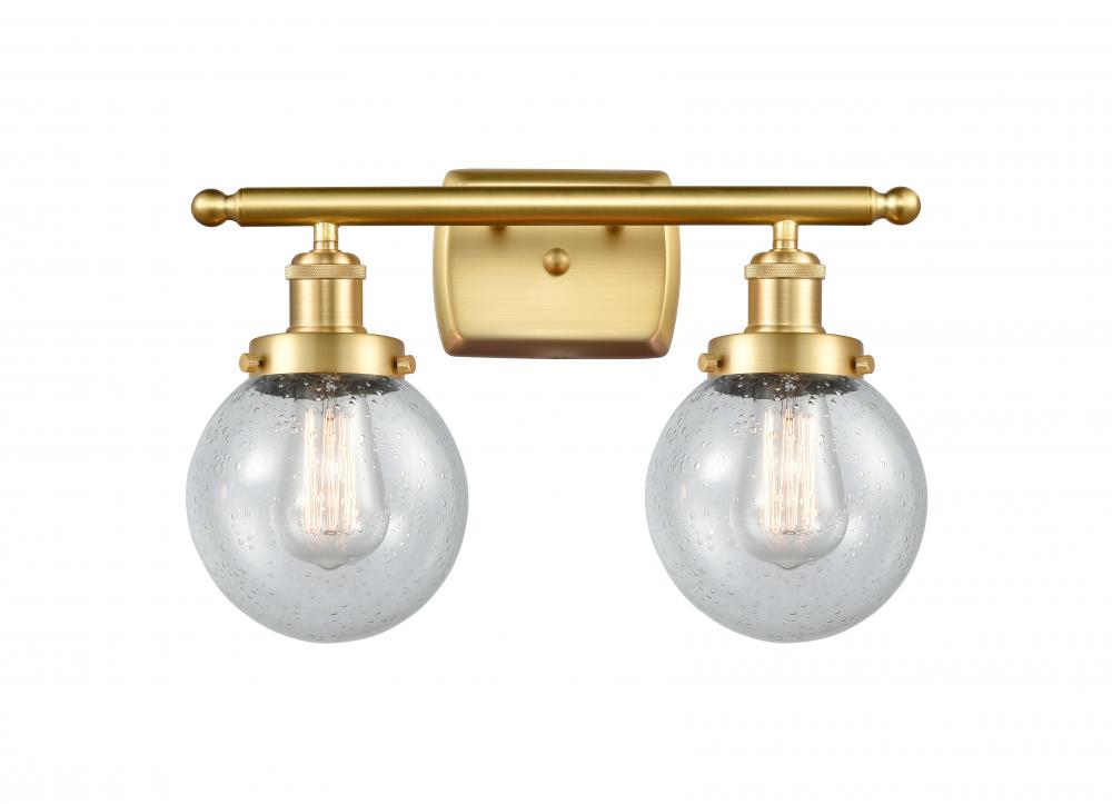 Beacon - 2 Light - 16 inch - Satin Gold - Bath Vanity Light