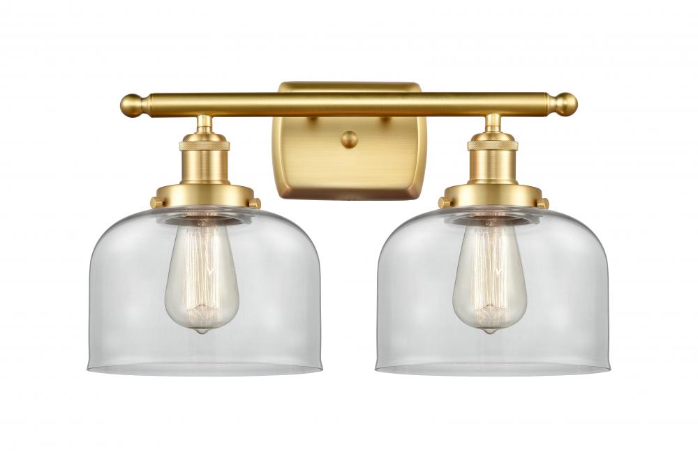 Bell - 2 Light - 18 inch - Satin Gold - Bath Vanity Light