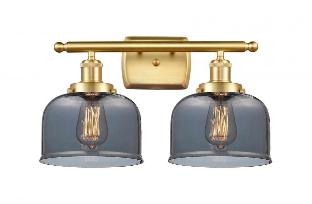 Bell - 2 Light - 18 inch - Satin Gold - Bath Vanity Light