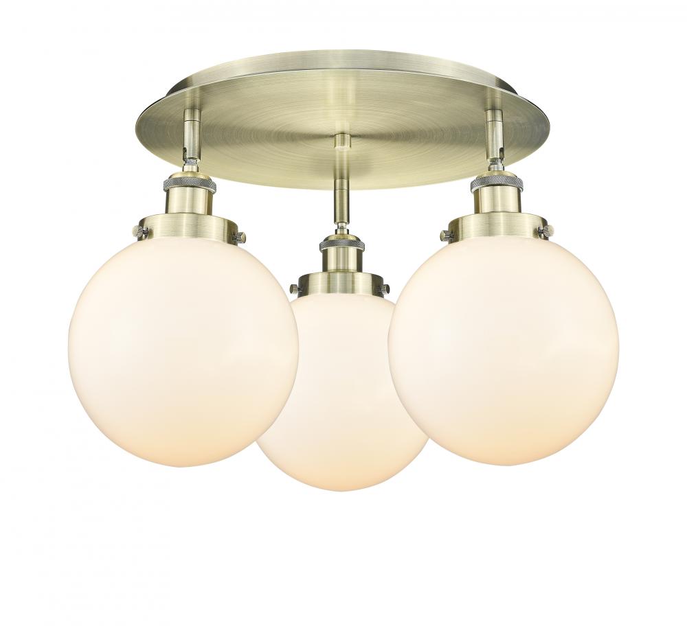 Beacon - 3 Light - 20 inch - Antique Brass - Semi-Flush Mount