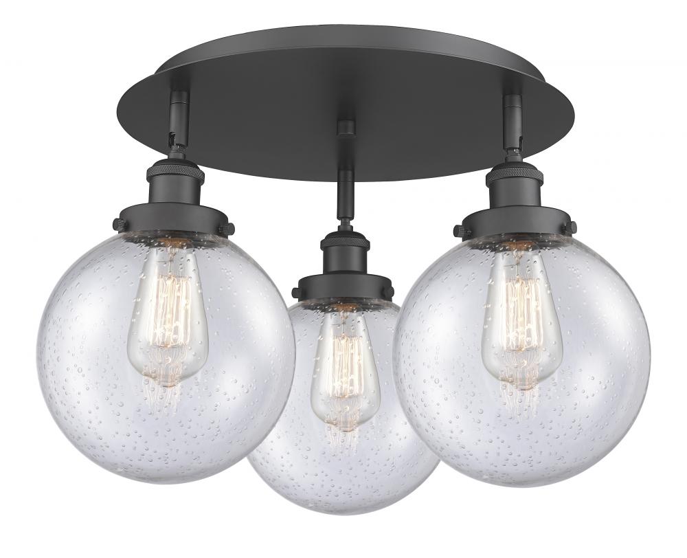 Beacon - 3 Light - 20 inch - Matte Black - Semi-Flush Mount