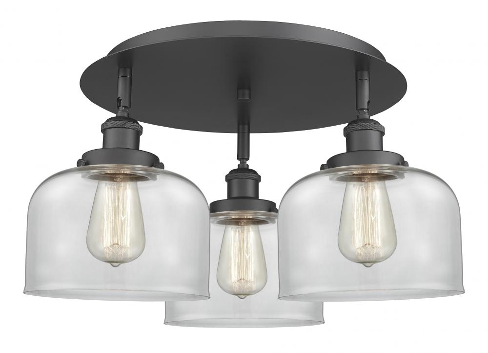 Cone - 3 Light - 20 inch - Matte Black - Semi-Flush Mount