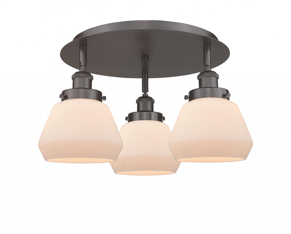 Fulton - 3 Light - 19 inch - Oil Rubbed Bronze - Semi-Flush Mount