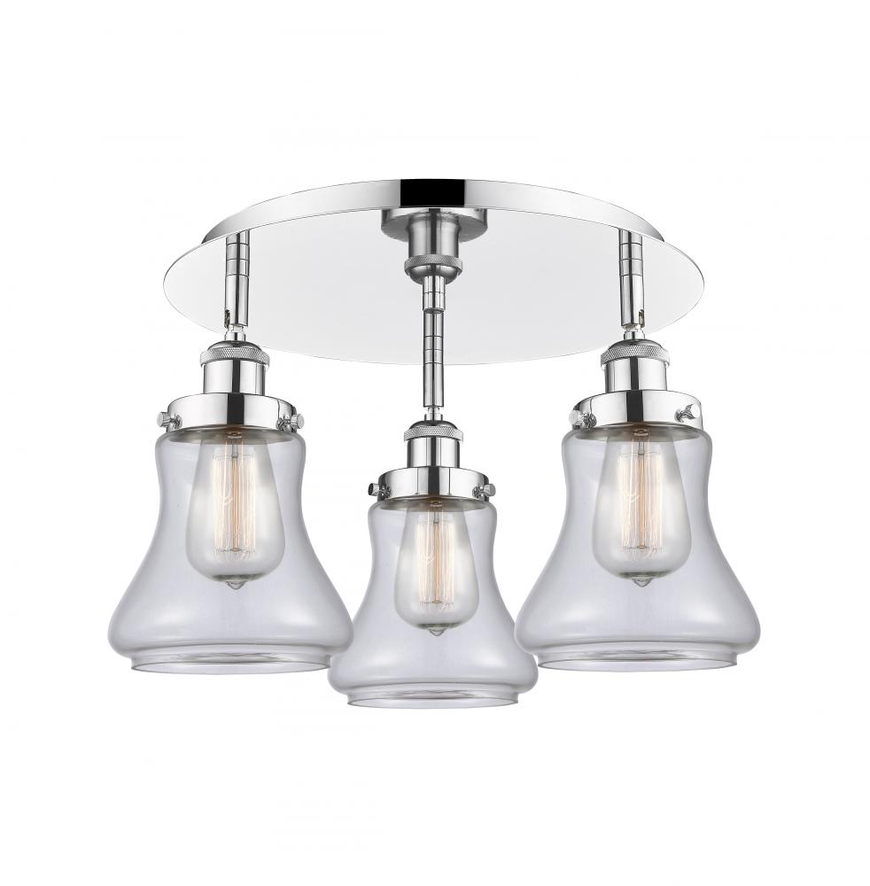 Bellmont - 3 Light - 18 inch - Polished Chrome - Semi-Flush Mount