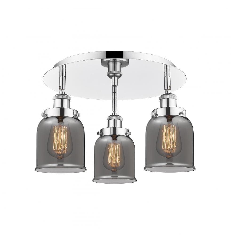 Cone - 3 Light - 17 inch - Polished Chrome - Semi-Flush Mount