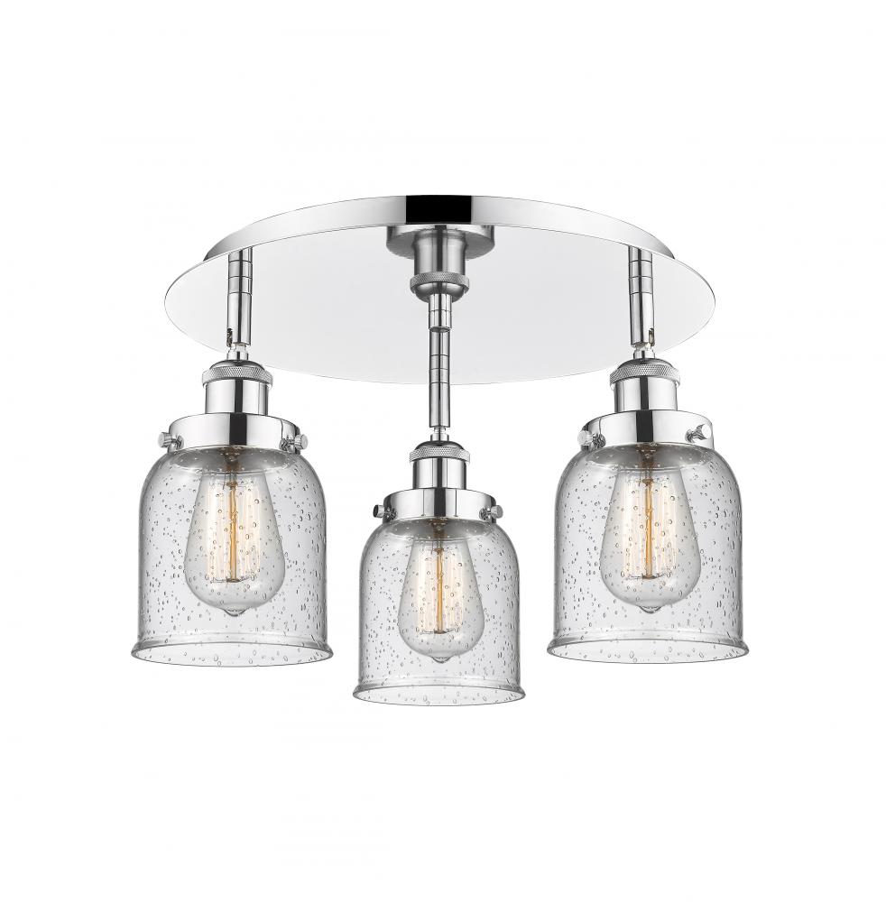 Cone - 3 Light - 17 inch - Polished Chrome - Semi-Flush Mount