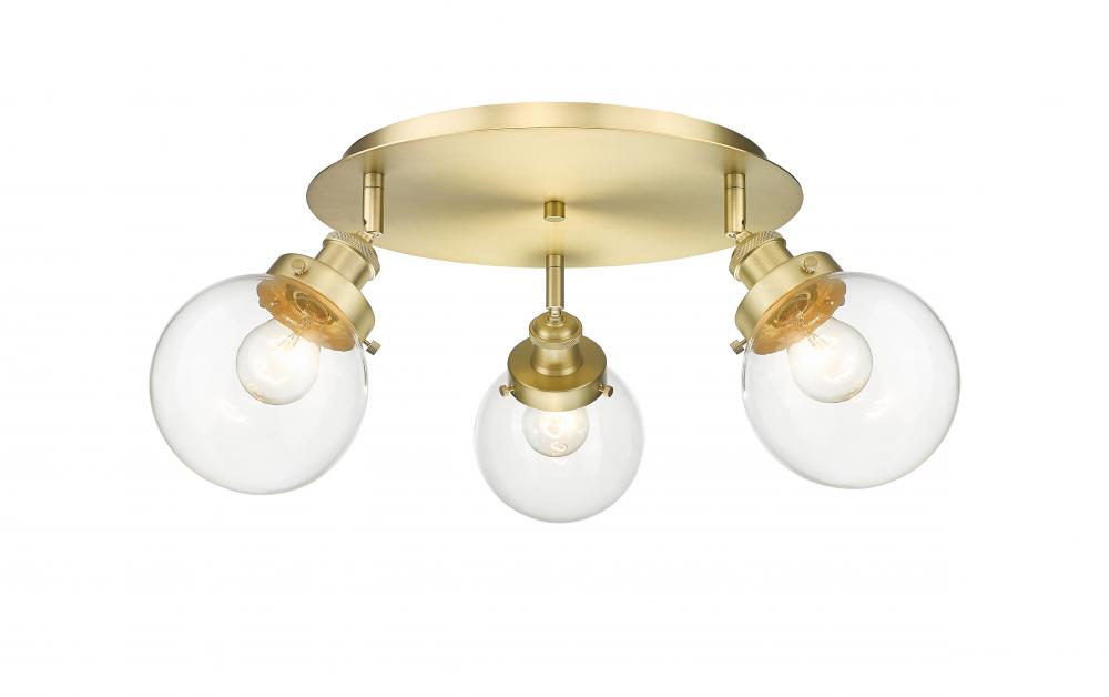 Beacon - 3 Light - 18 inch - Satin Gold - Semi-Flush Mount