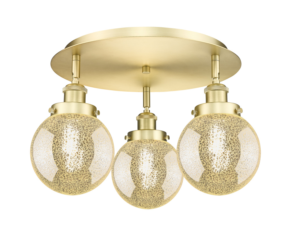 Beacon - 3 Light - 18 inch - Satin Gold - Semi-Flush Mount