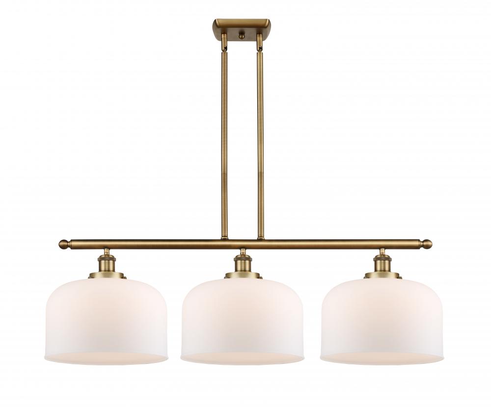Bell - 3 Light - 36 inch - Brushed Brass - Stem Hung - Island Light