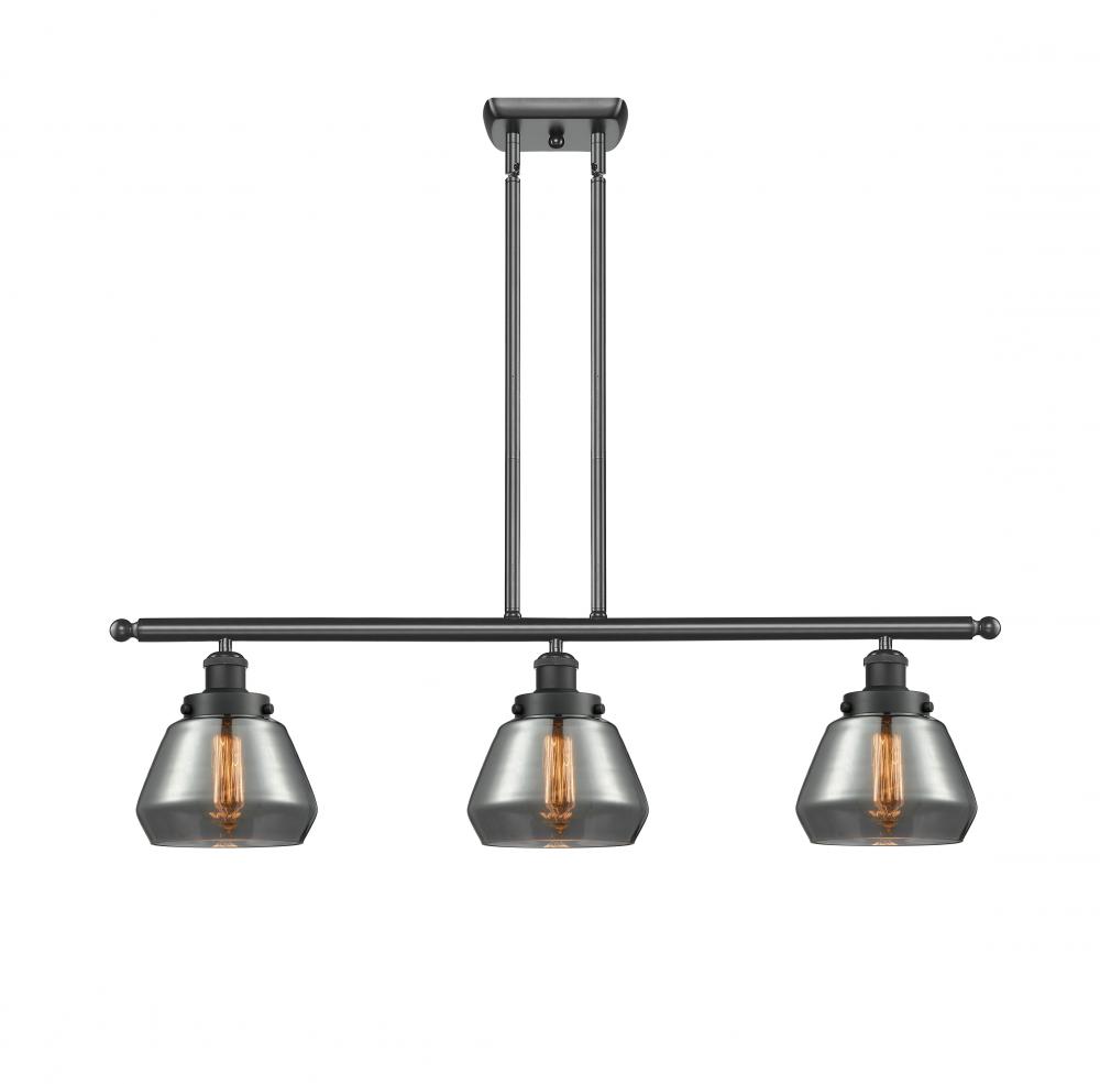 Fulton - 3 Light - 36 inch - Matte Black - Stem Hung - Island Light