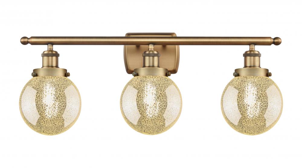 Beacon - 3 Light - 26 inch - Brushed Brass - Bath Vanity Light