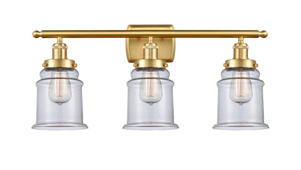 Canton - 3 Light - 26 inch - Satin Gold - Bath Vanity Light
