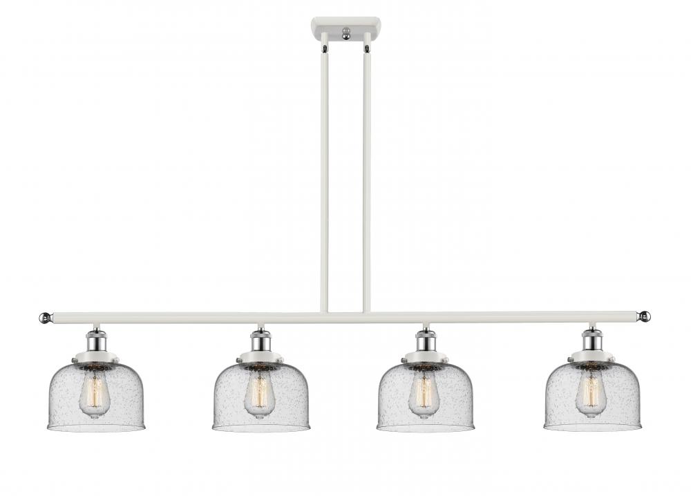 Bell - 4 Light - 48 inch - White Polished Chrome - Stem Hung - Island Light