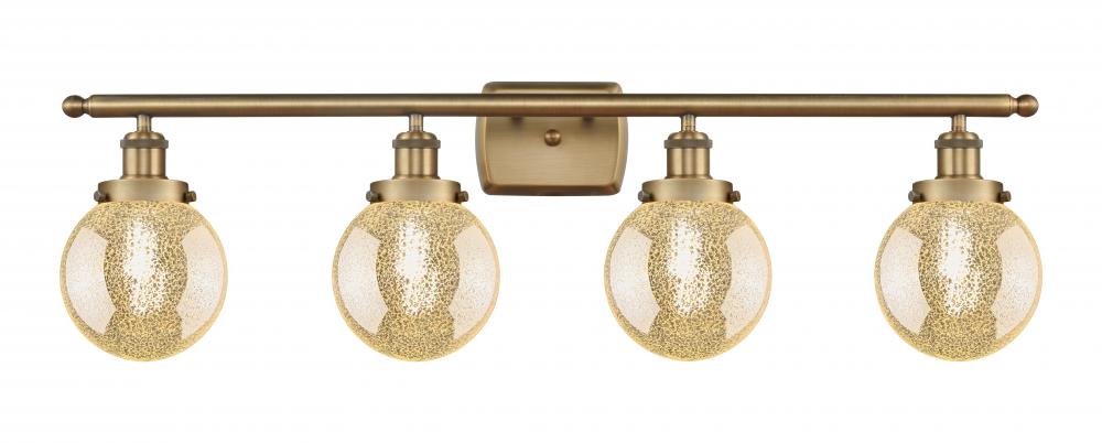 Beacon - 4 Light - 36 inch - Brushed Brass - Bath Vanity Light