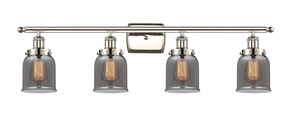 Bell - 4 Light - 36 inch - Polished Nickel - Bath Vanity Light