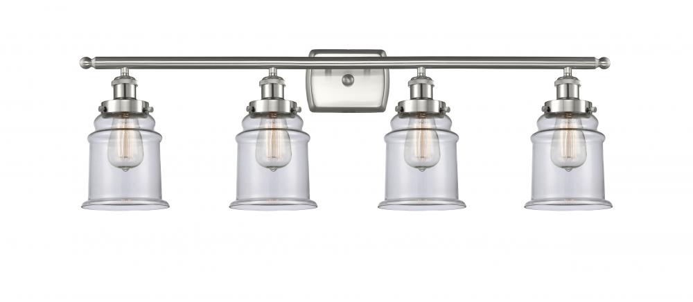 Canton - 4 Light - 36 inch - Brushed Satin Nickel - Bath Vanity Light
