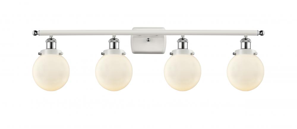 Beacon - 4 Light - 36 inch - White Polished Chrome - Bath Vanity Light