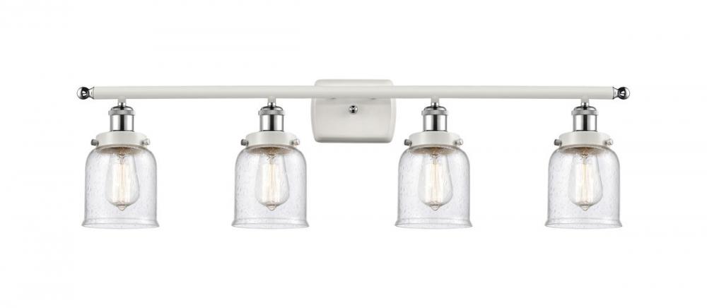 Bell - 4 Light - 36 inch - White Polished Chrome - Bath Vanity Light