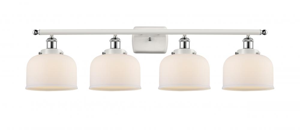 Bell - 4 Light - 38 inch - White Polished Chrome - Bath Vanity Light
