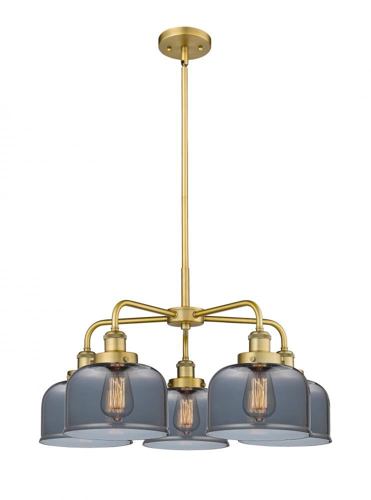 Cone - 5 Light - 26 inch - Brushed Brass - Chandelier
