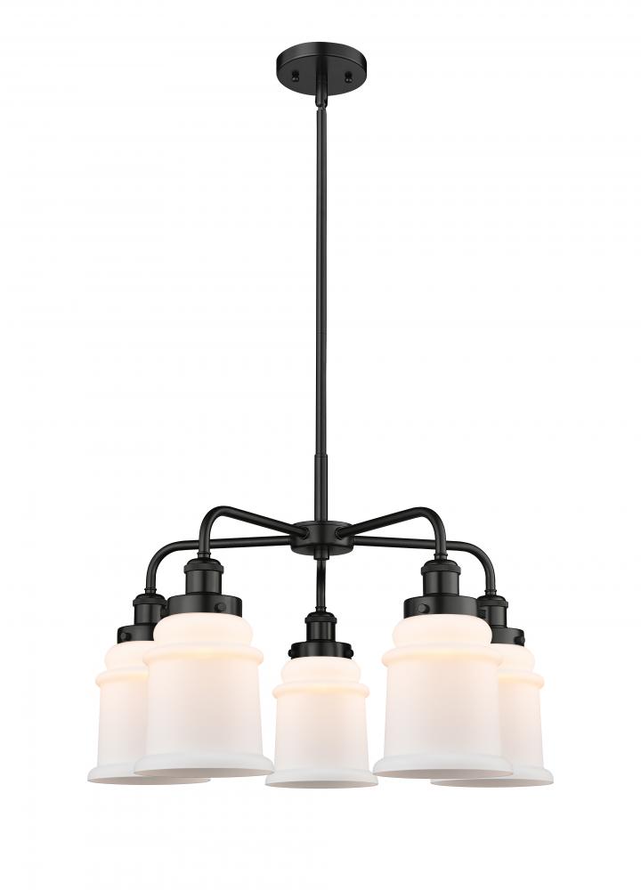 Canton - 5 Light - 25 inch - Matte Black - Chandelier