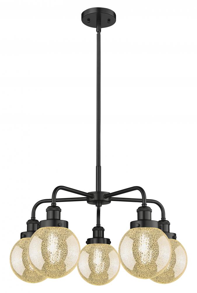 Beacon - 5 Light - 25 inch - Matte Black - Chandelier